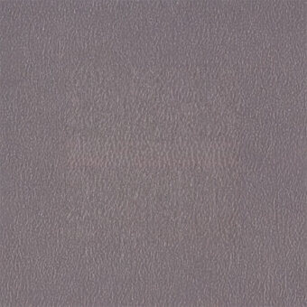 Egoitaliano leather sample, muted gray-purple, dense vertical striations create a tactile, uneven texture; material code Bacio 3578.